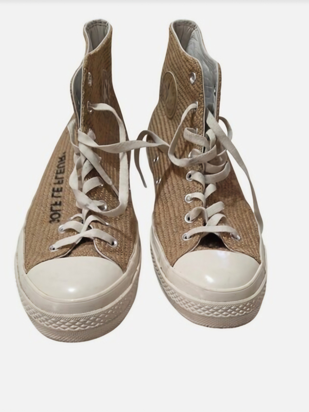 Golf Le Fleur Burlap High-Top Sneakers in Tan Men's sz. 12, Women's sz. 14